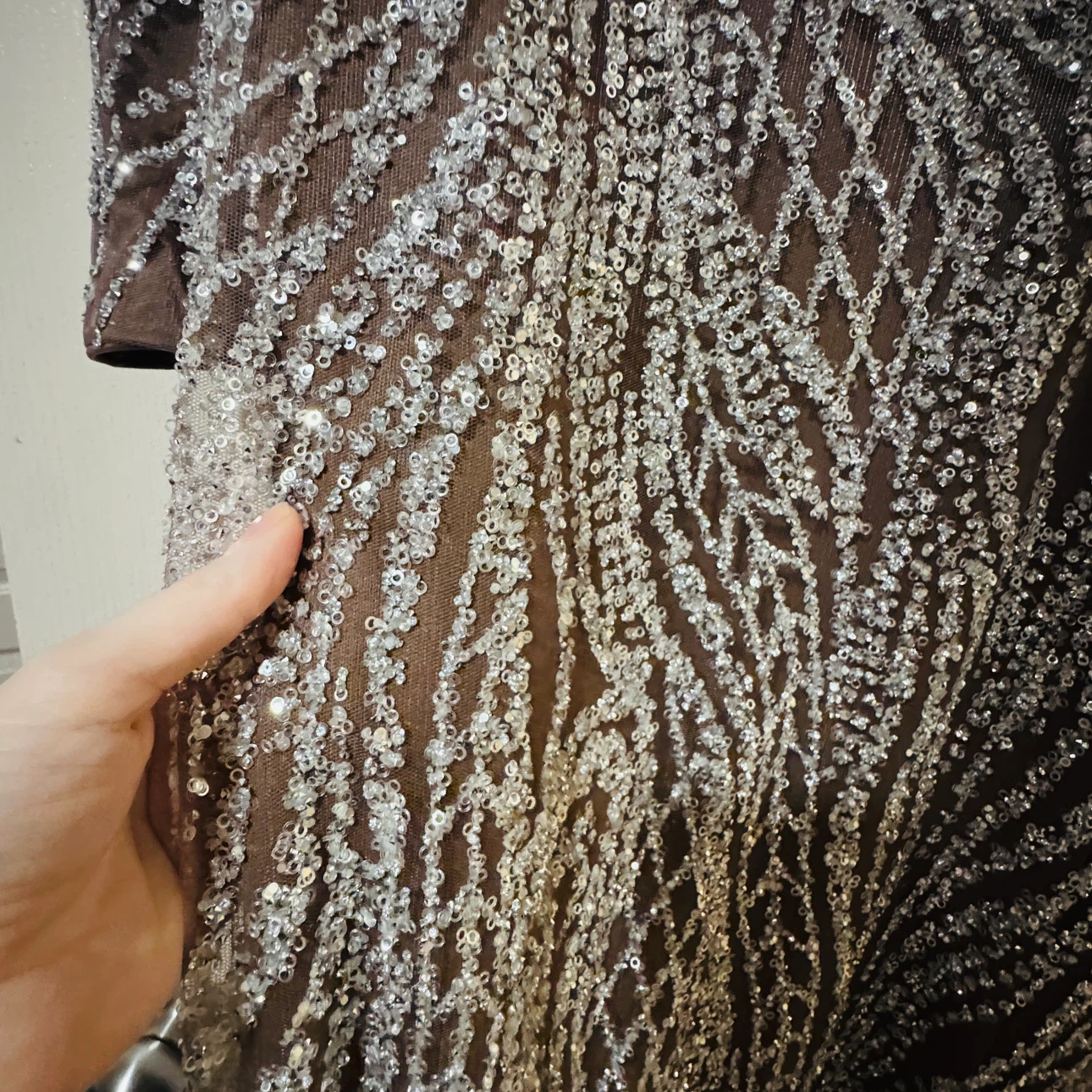 Sparkly Long Sleeve Evening Gown - photo 2