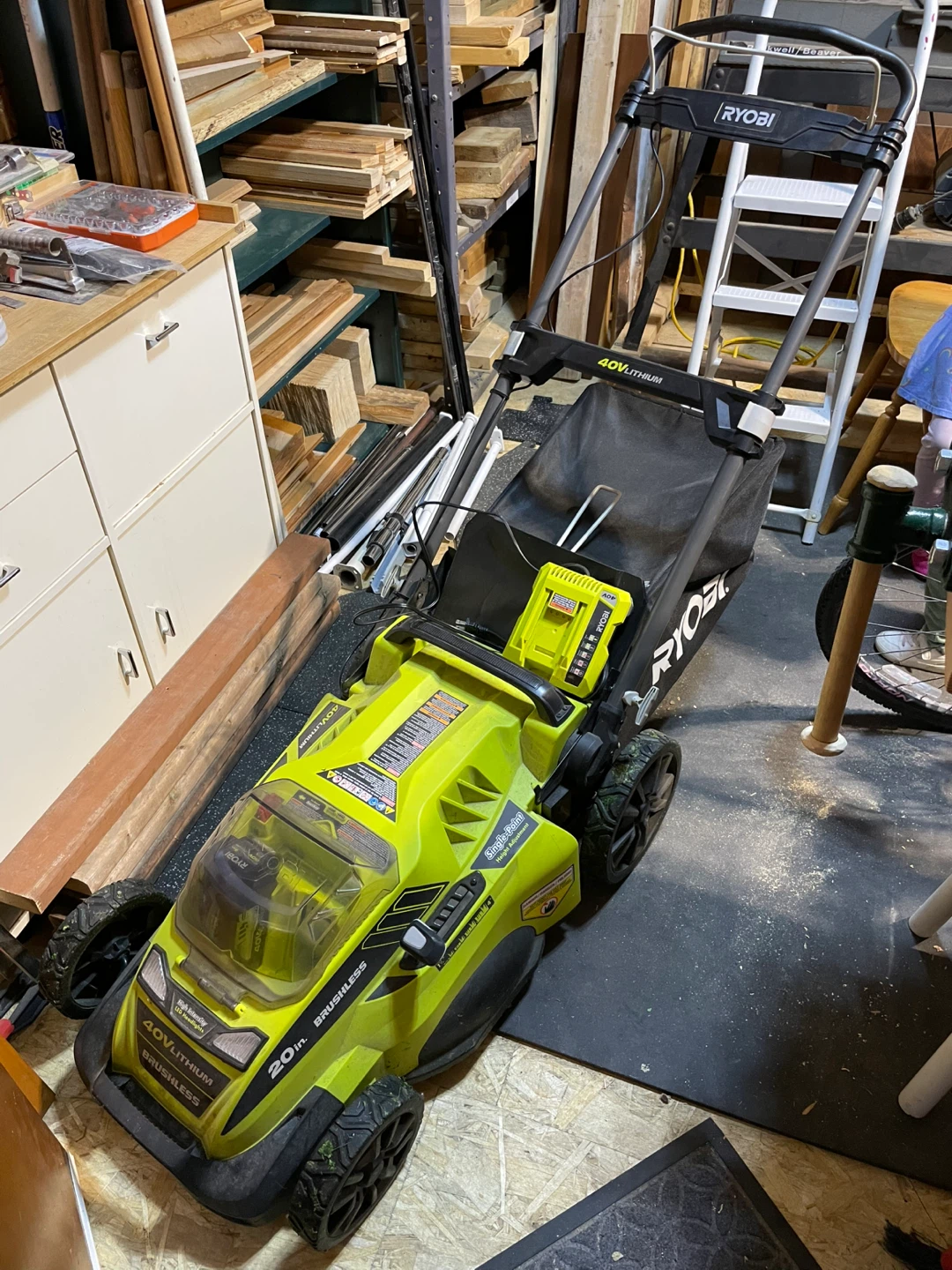 Ryobi 40V Lithium 20-inch Brushless Walk Behind Push Lawnmower
