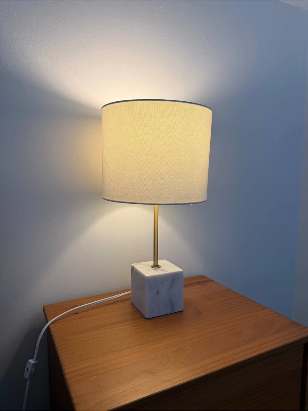 x2 Marble Base Table Lamp