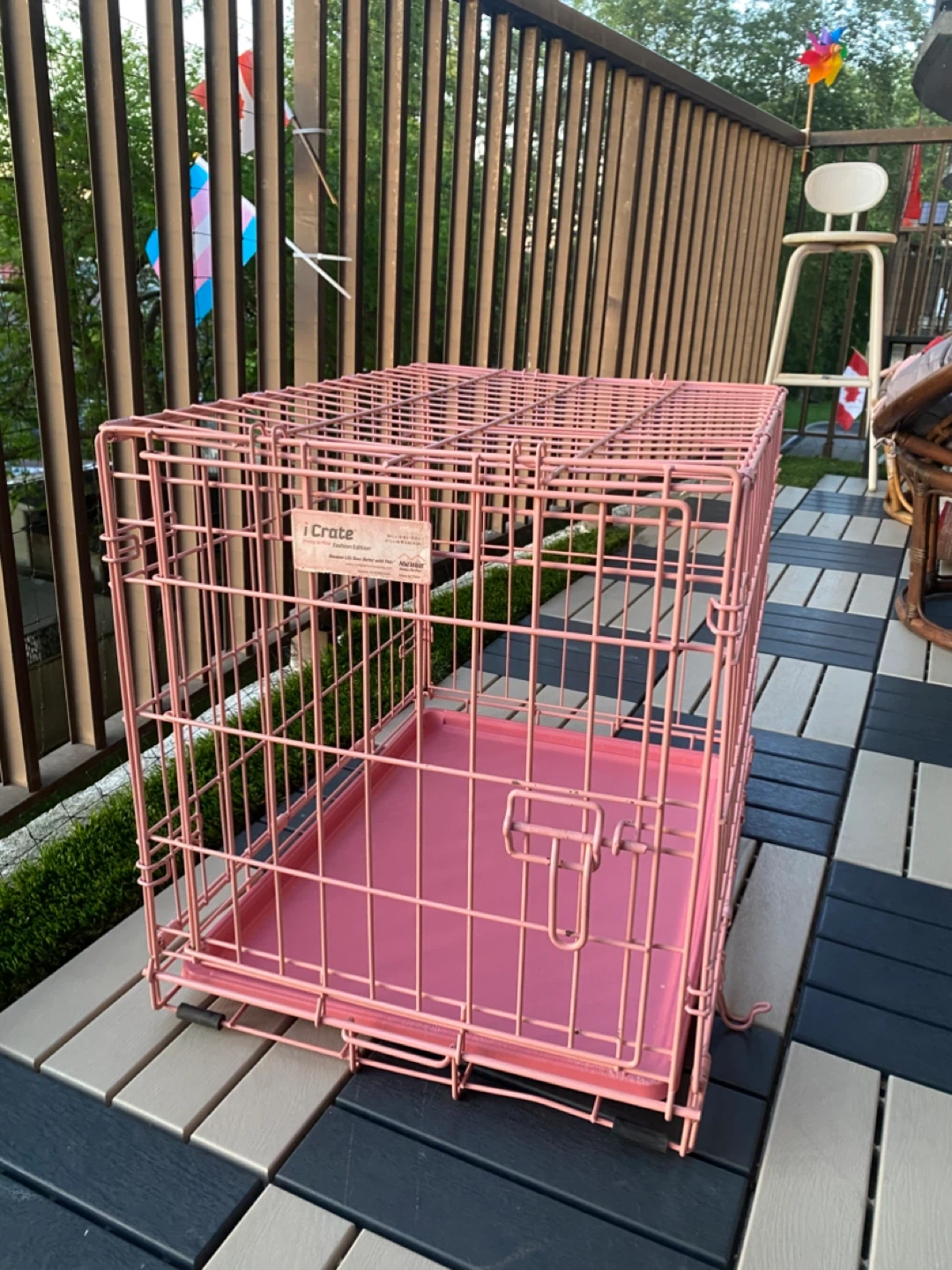 Pink crate
