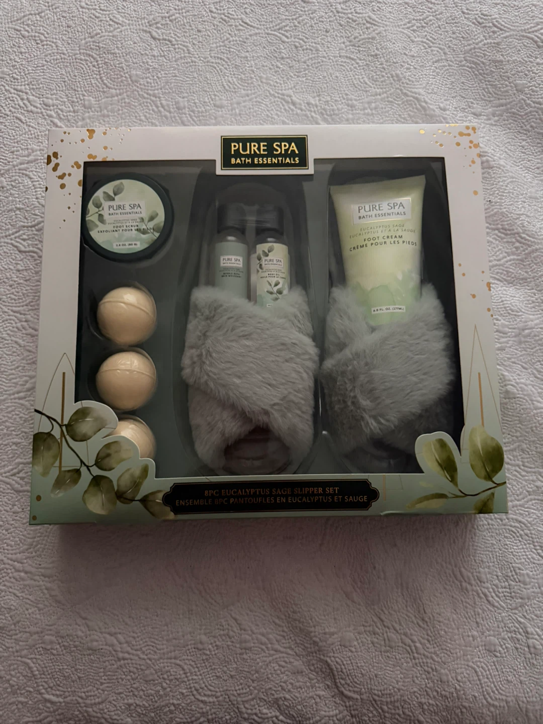 Pure Spa Eucalyptus Sage Slipper Set