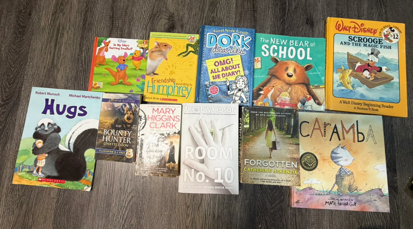 Assorted Children's and Novel Books