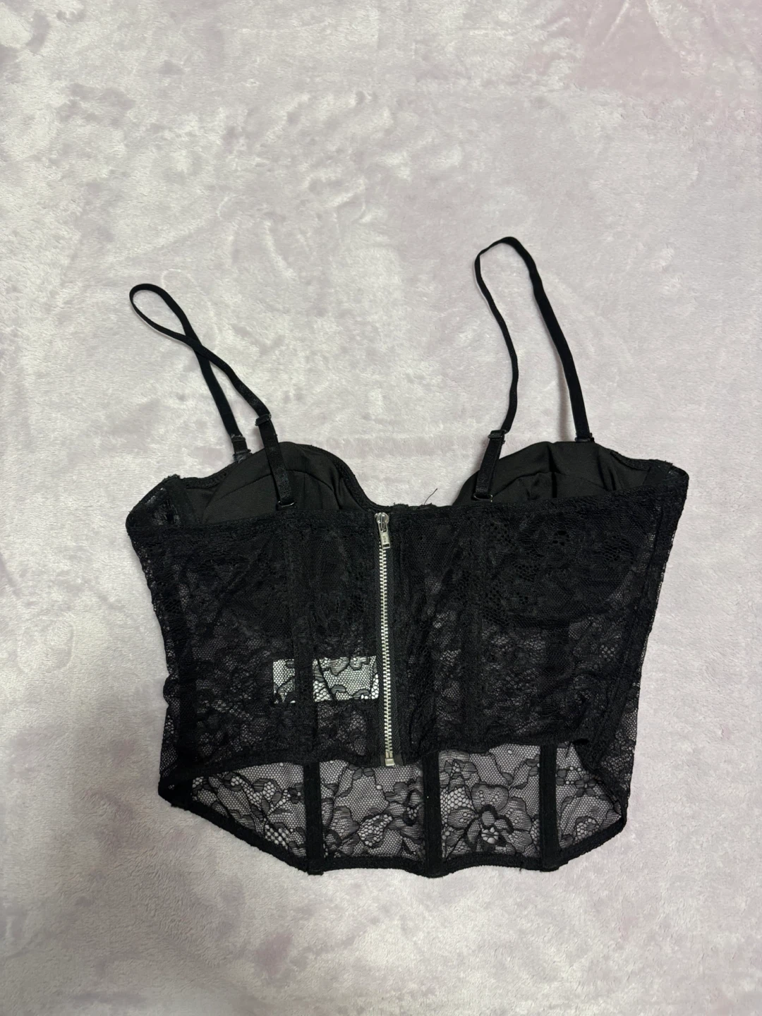 DYNAMITE Black Lace Corset Top - photo 2