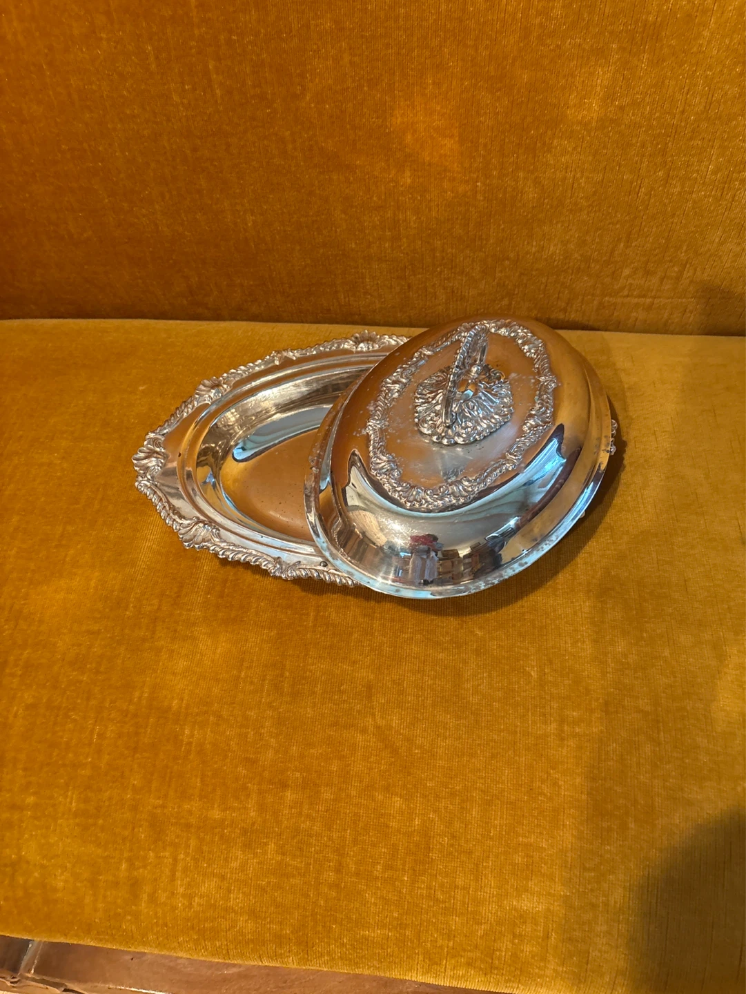 Silver Plated Serving Dish with Lid - photo 2