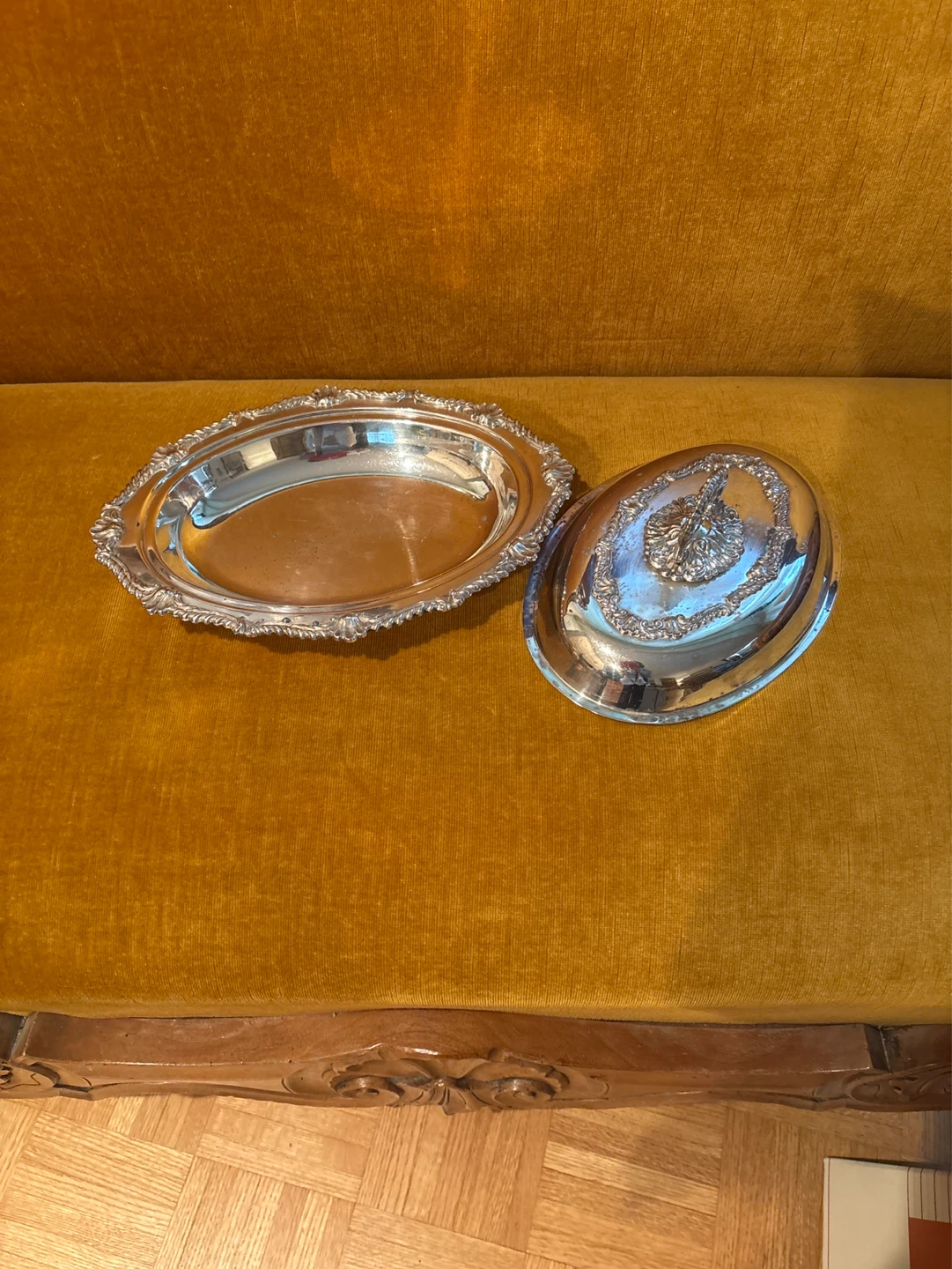 Silver Plated Serving Dish with Lid - photo 3
