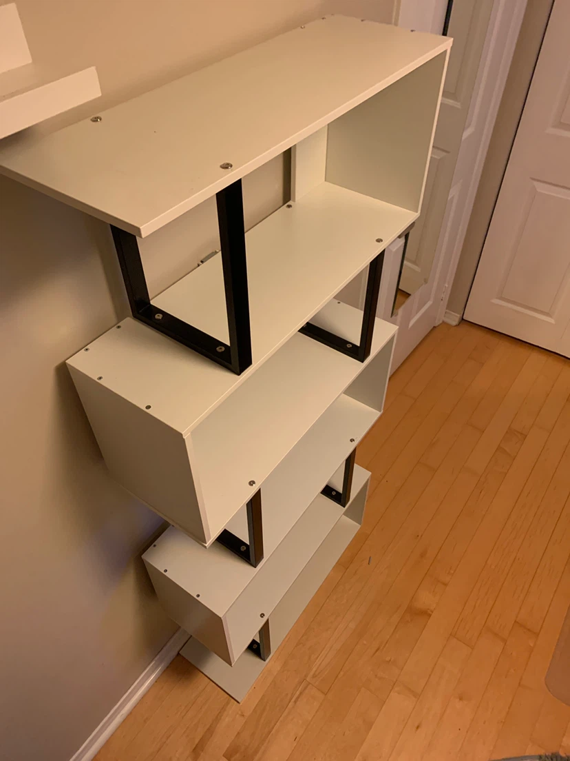 White modern shelf