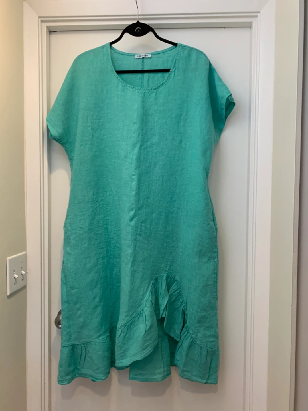 Teal Linen Dress