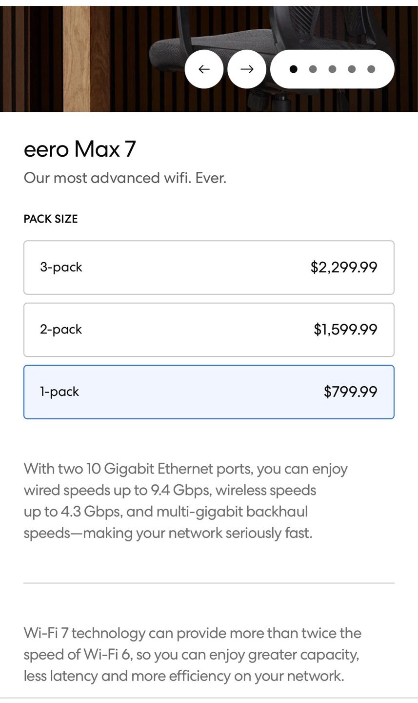 New in box -Eero 7 WiFi Mesh System - photo 3