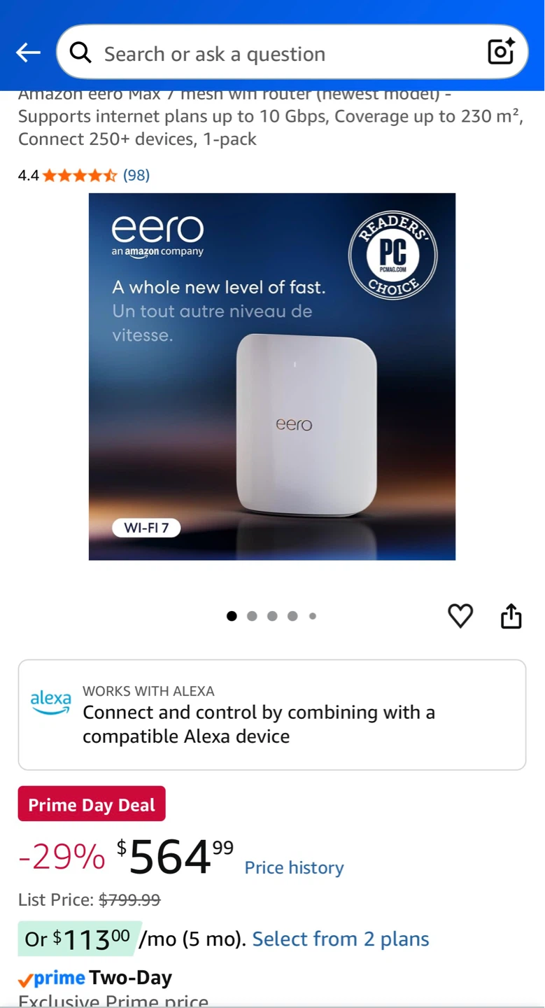 New in box -Eero 7 WiFi Mesh System - photo 4