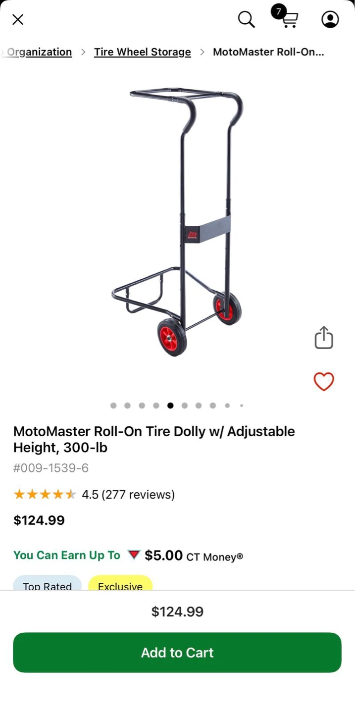 Motomaster Roll-On Tire Dolly