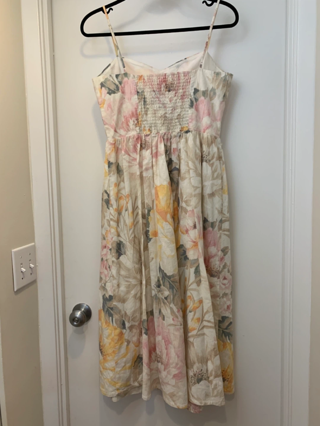 Floral Midi Dress linen blend - photo 3