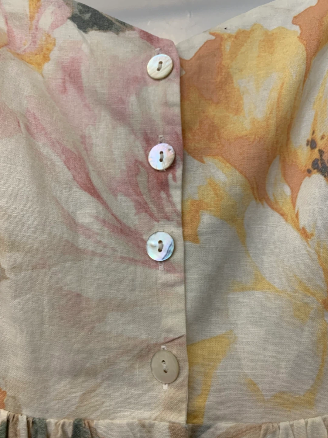 Floral Midi Dress linen blend - photo 2