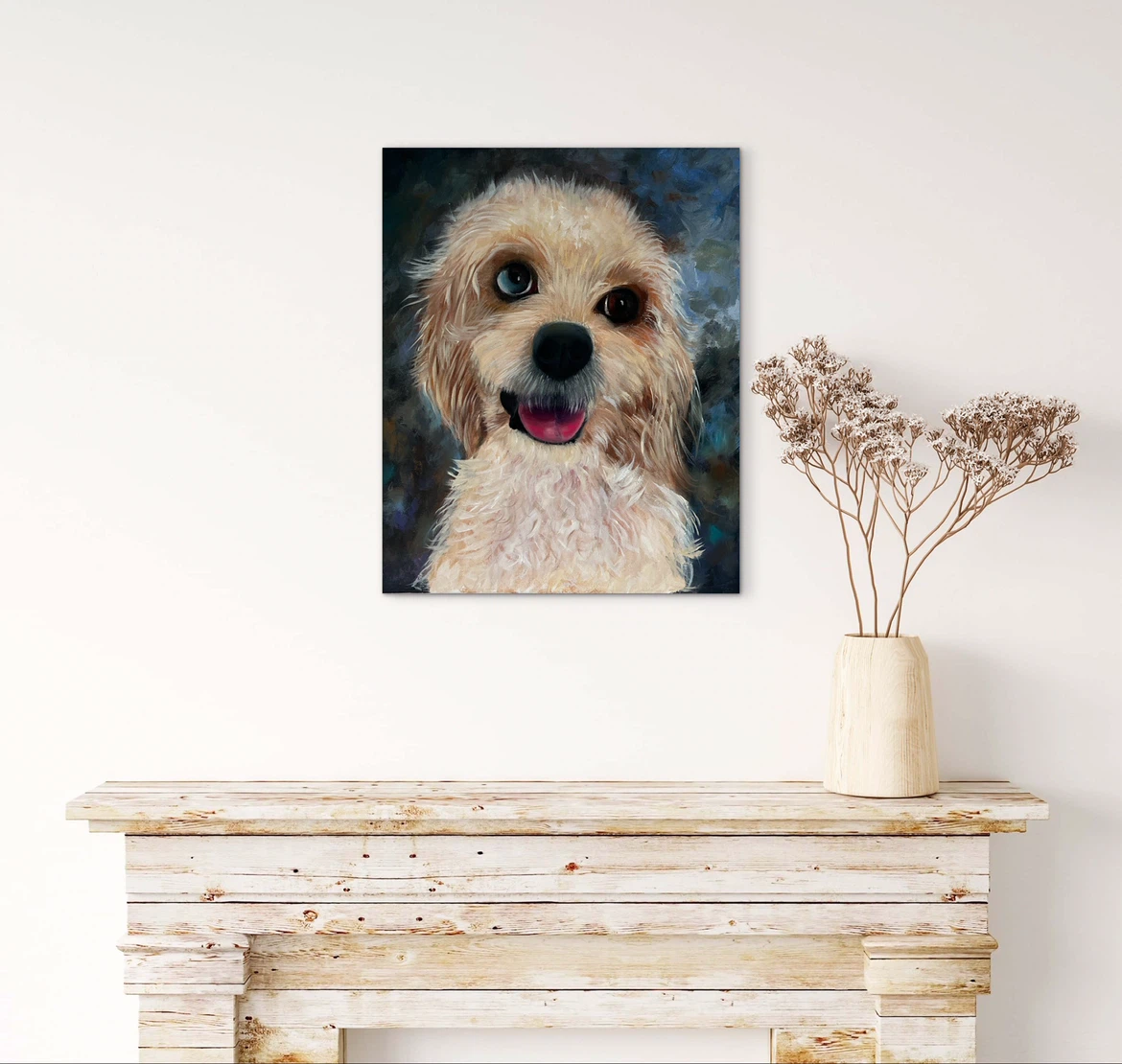 Custom Dog Portrait Oil Painting