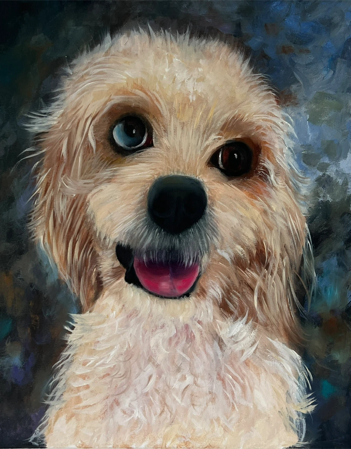 Custom Dog Portrait Oil Painting - photo 2