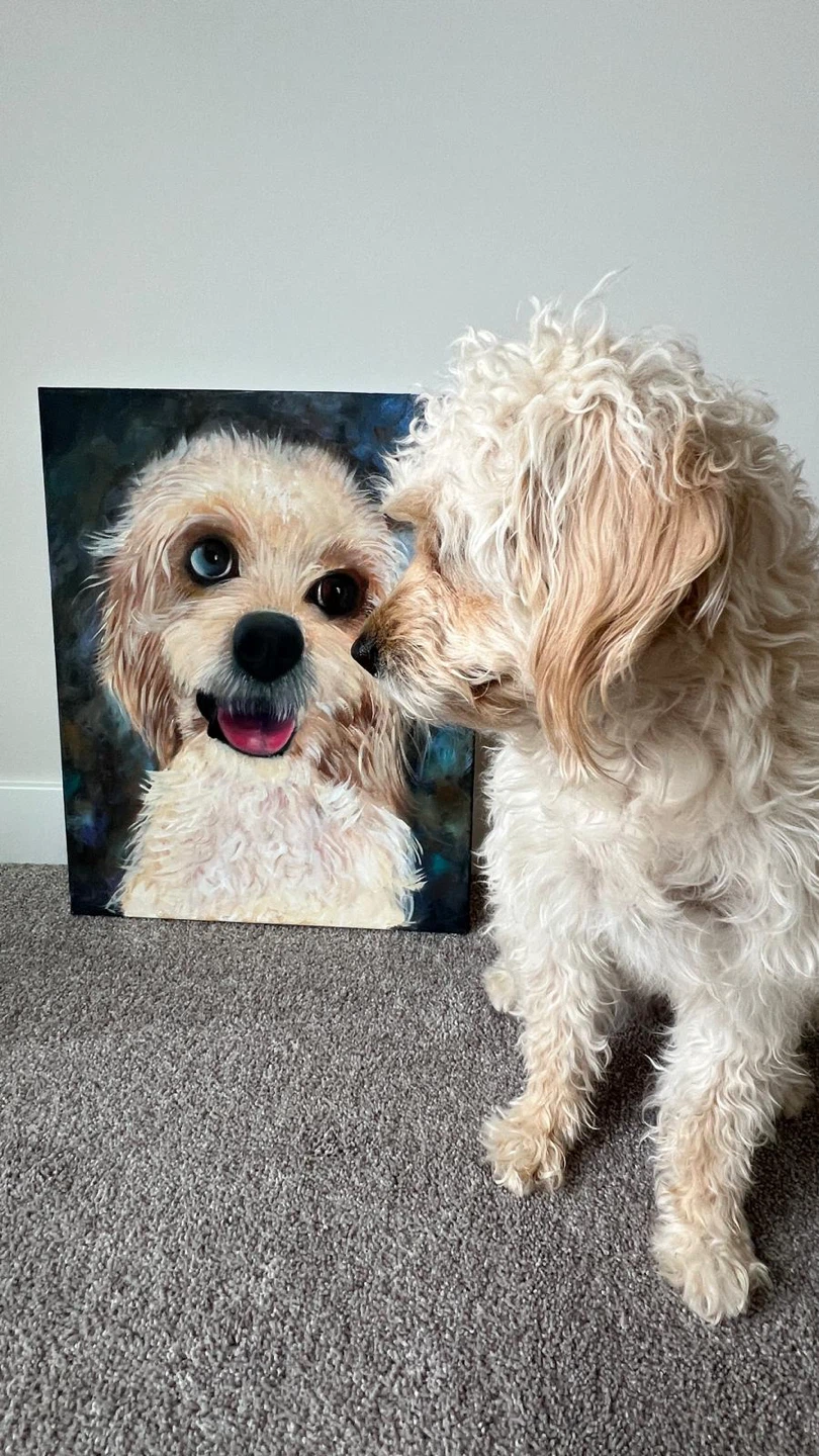 Custom Dog Portrait Oil Painting - photo 3