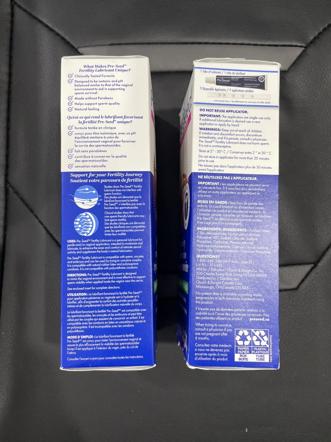 Pre-Seed Fertility Lubricant 40g Tube & 9 Applicators (2  Pack) - photo 3