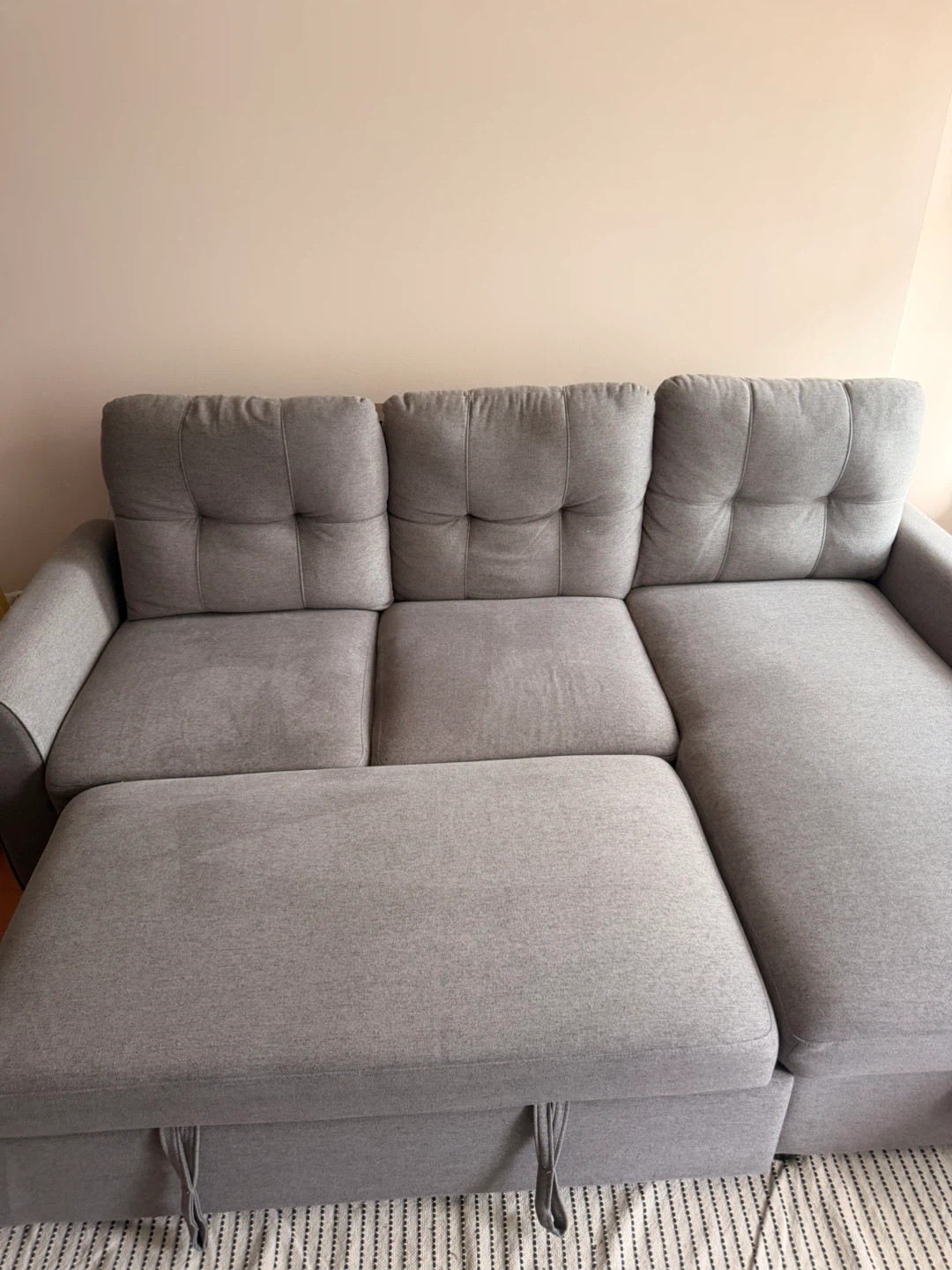 Grey Sectional Sofa with Storage - photo 5