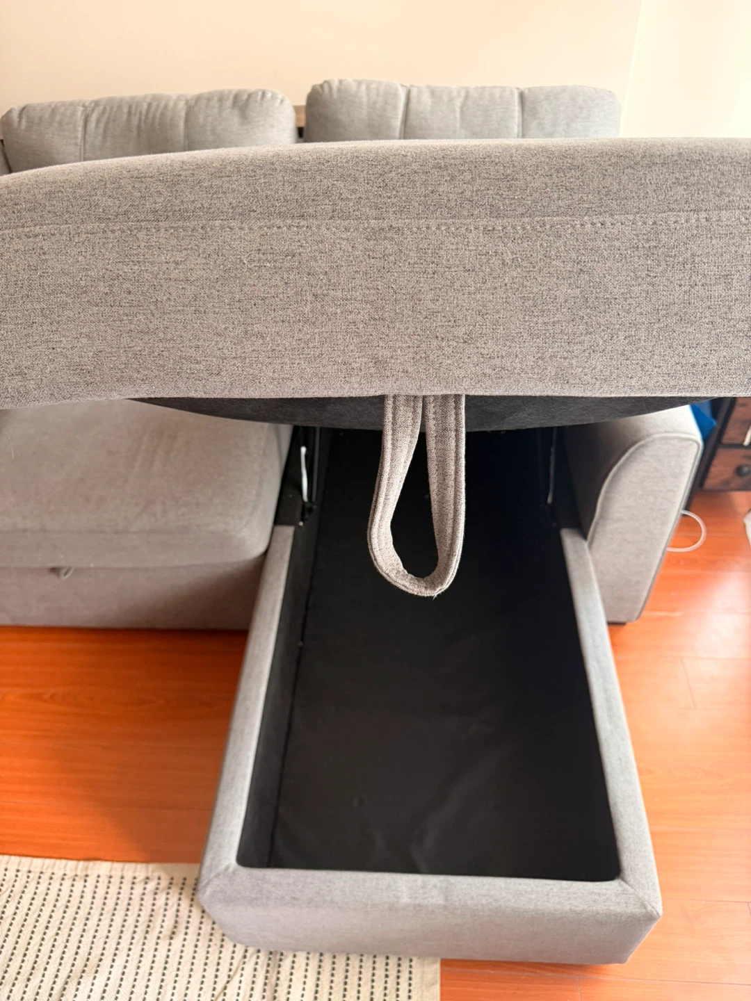 Grey Sectional Sofa with Storage - photo 2