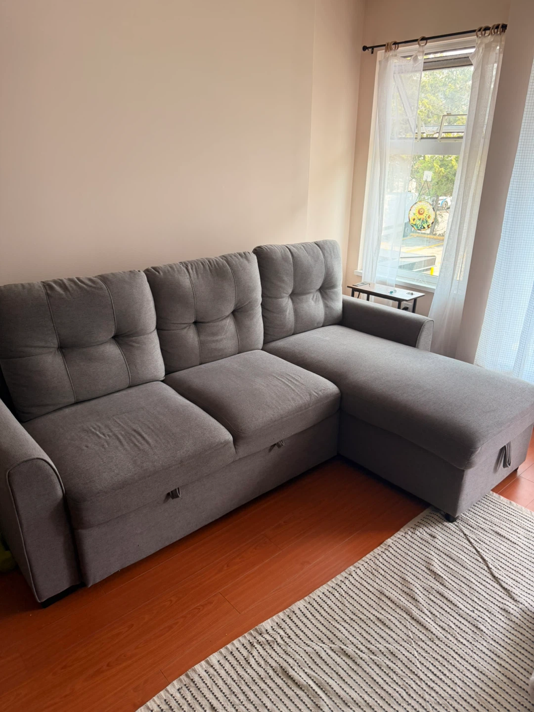 Grey Sectional Sofa with Storage