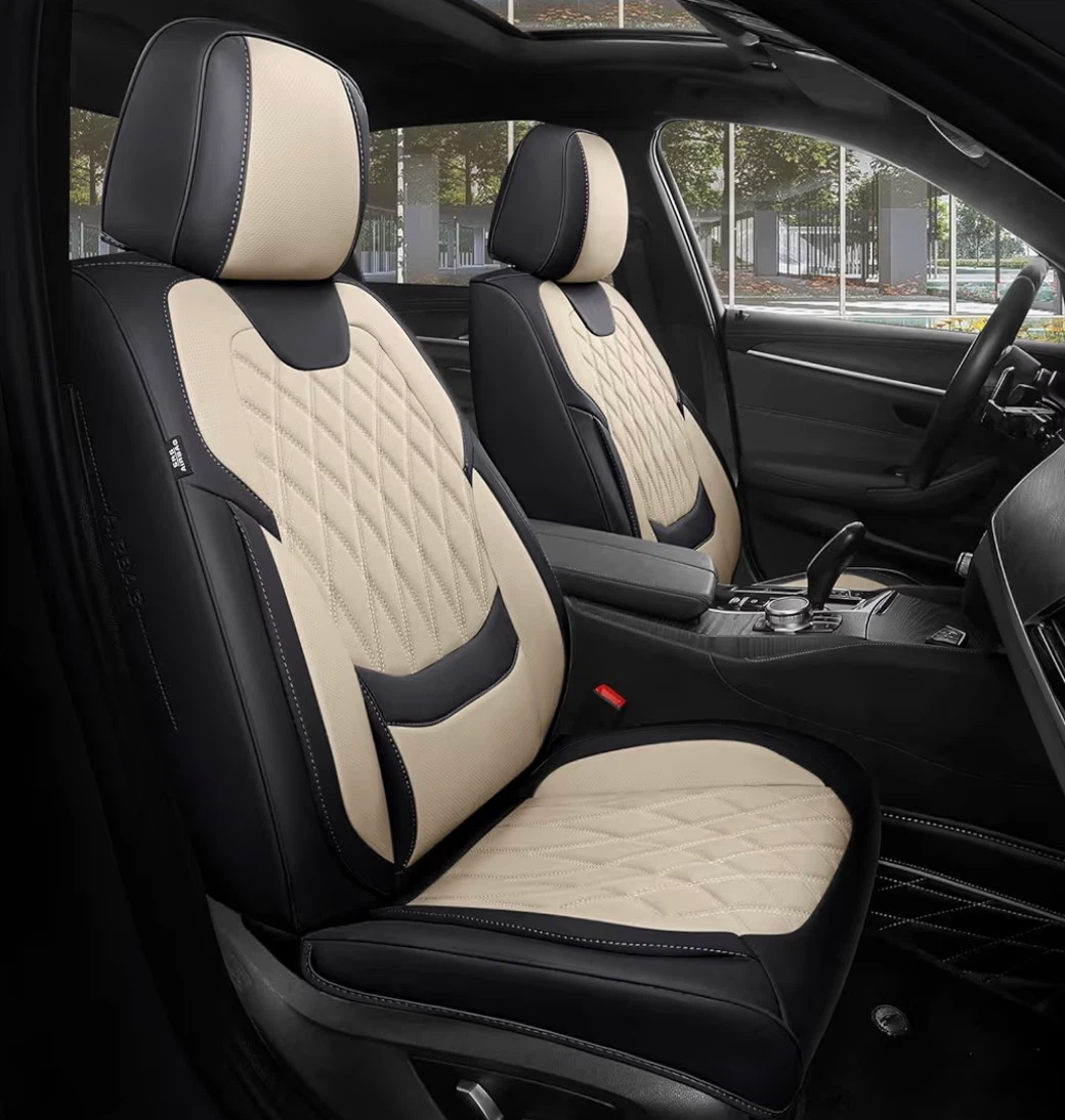Car Seat Covers - Black & Beige - Full Set