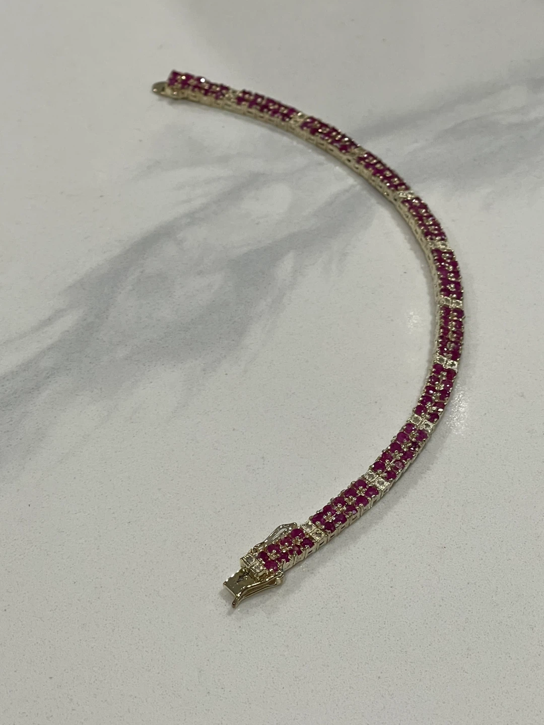 Rubies and diamonds Tennis Bracelet - photo 2