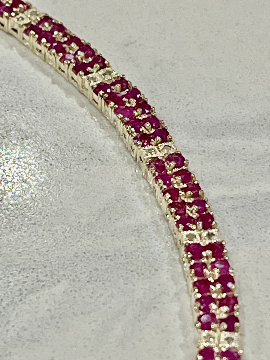 Rubies and diamonds Tennis Bracelet