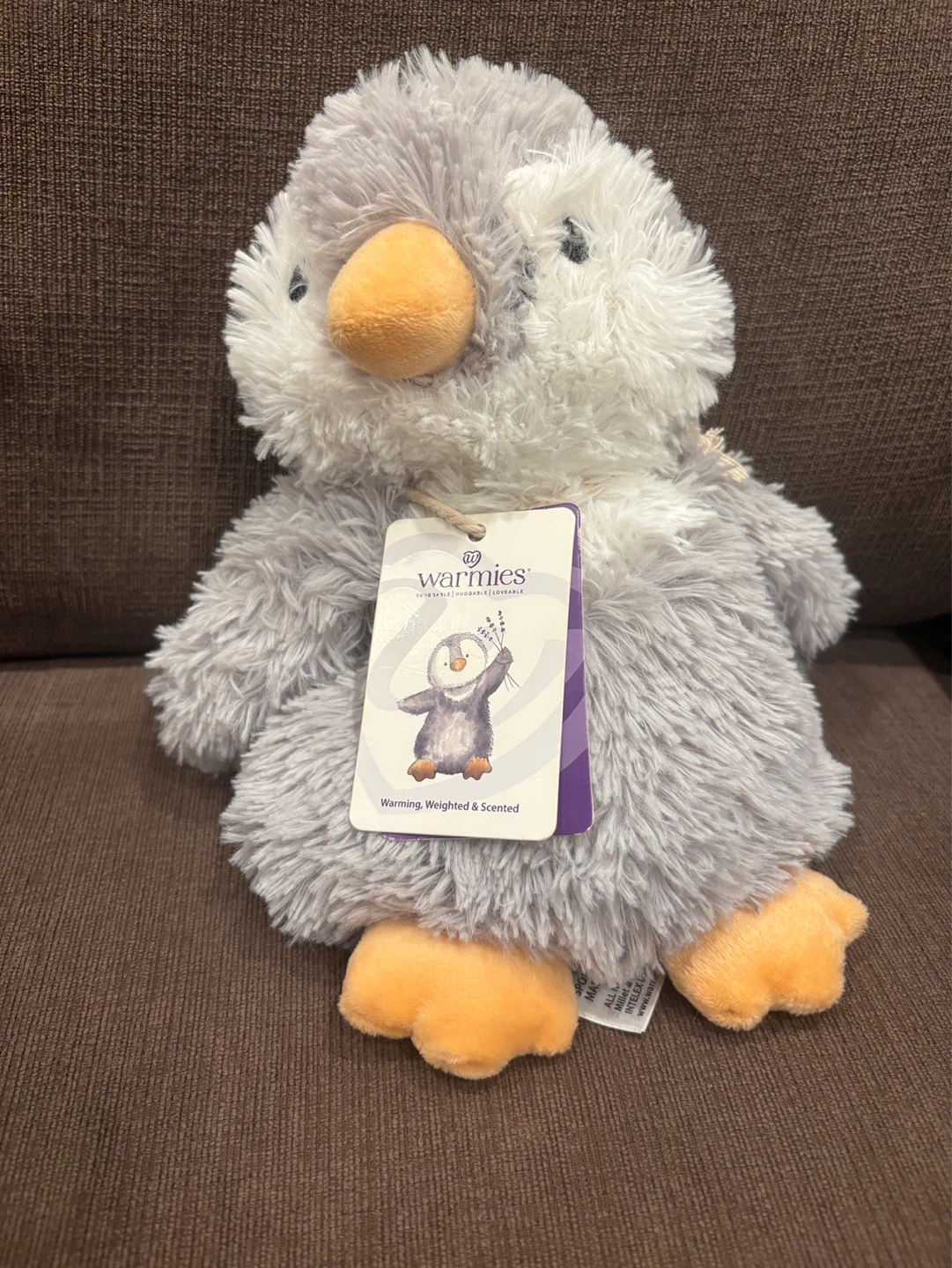 Gray Penguin Warmies Comfort Lavender Weighted Plush NWT