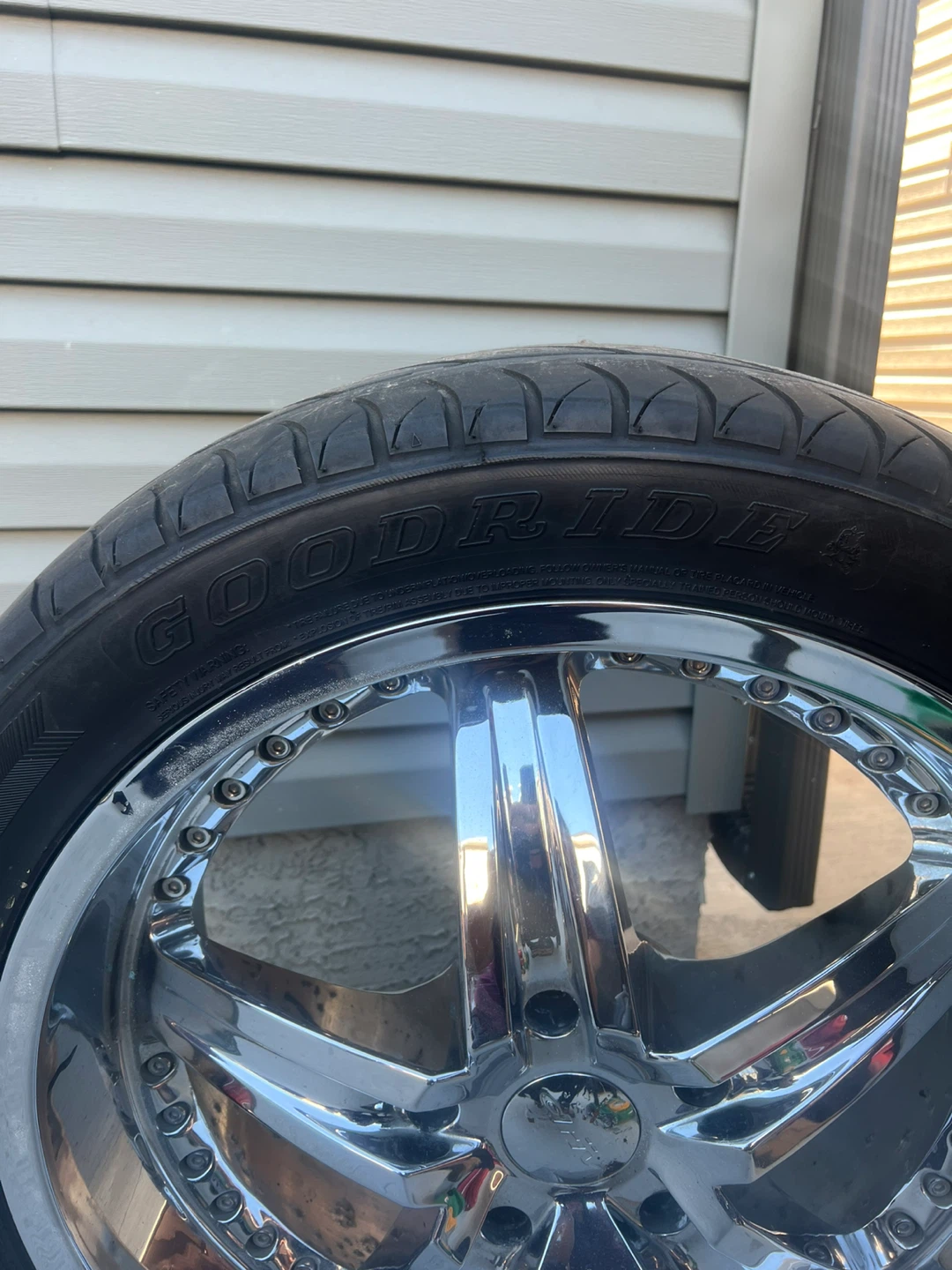 Set of 4 Chrome Rims with Goodride Tires - photo 4