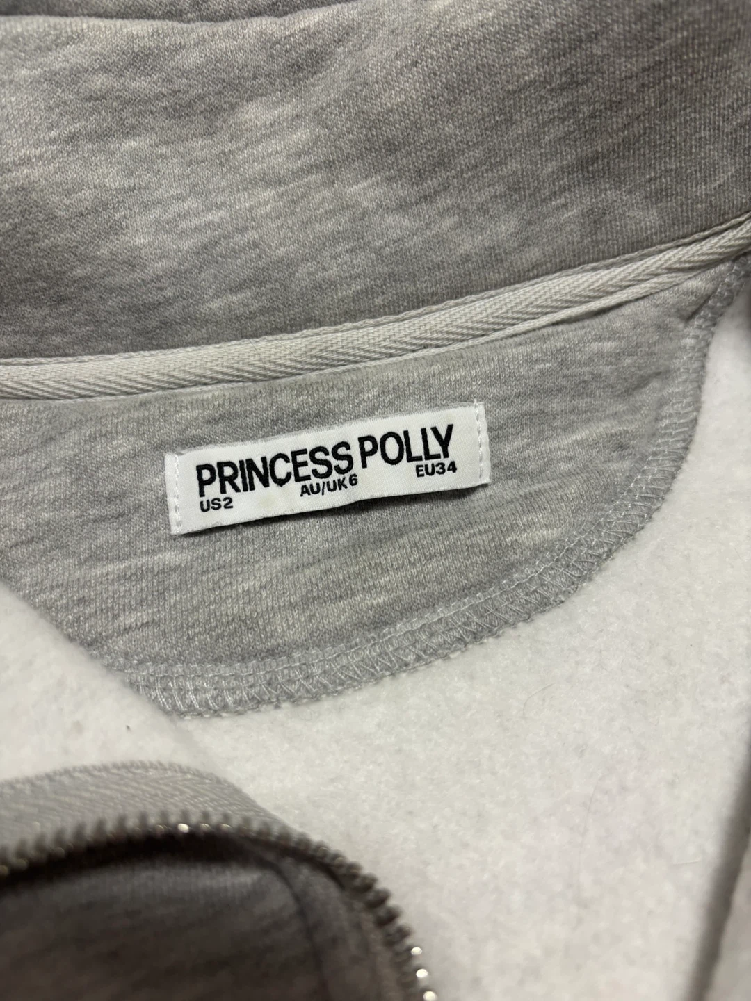 Princess Polly Grey Half-Zip Sweatshirt - photo 3