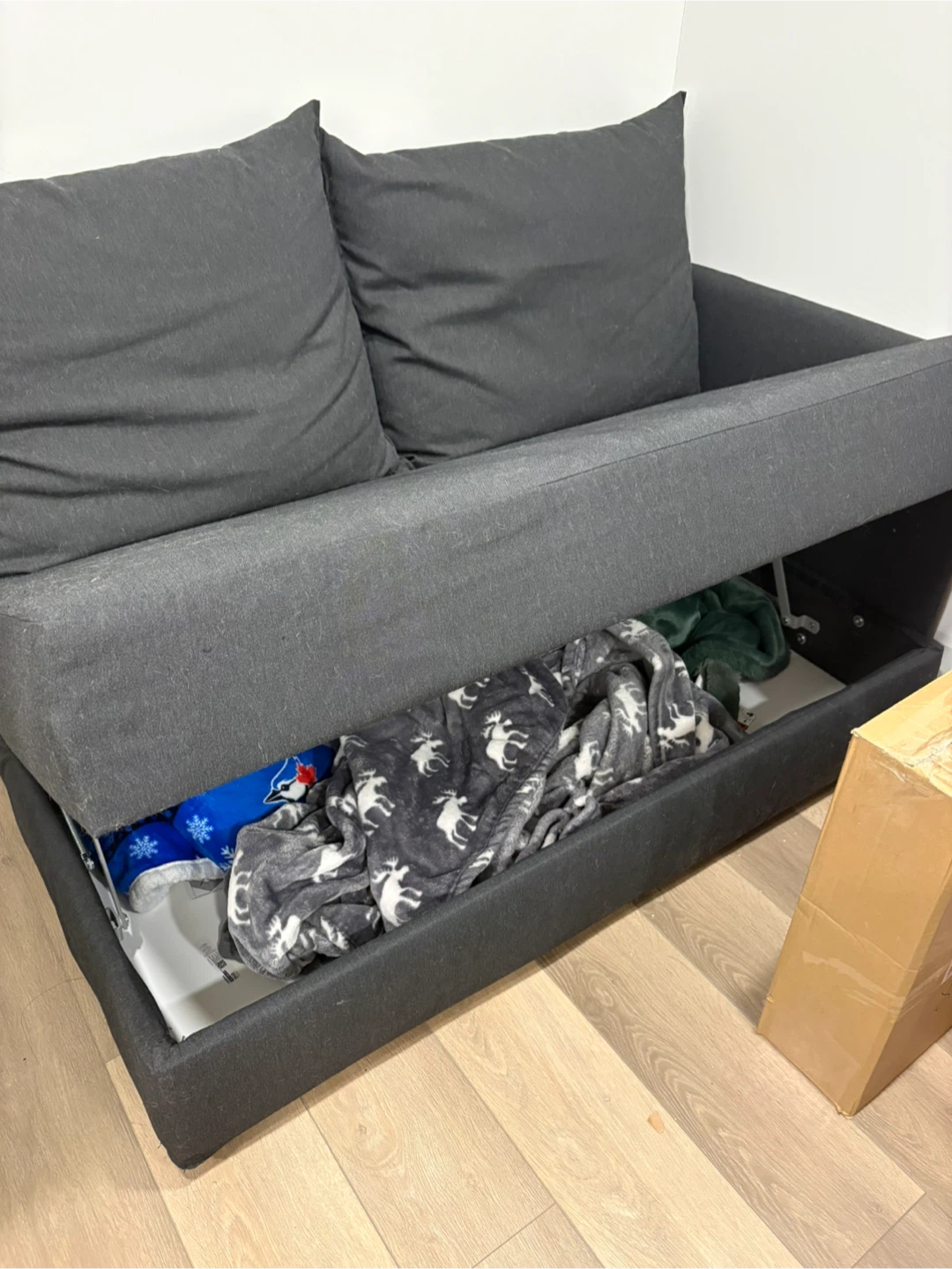 Grey Sofa with Storage - photo 2