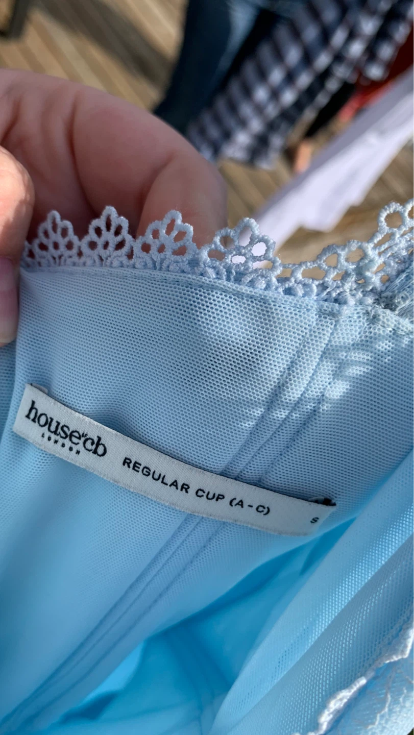 House of CB Light Blue Lace Prom Dress - Small - photo 3