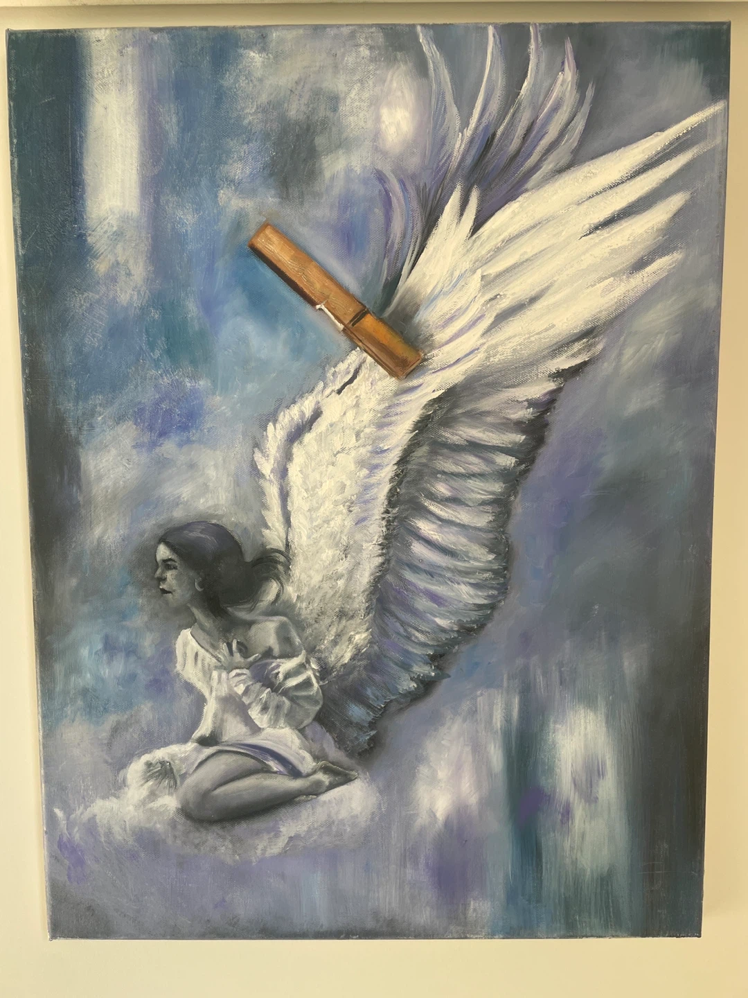 Original Painting of an Angel who seek freedom
