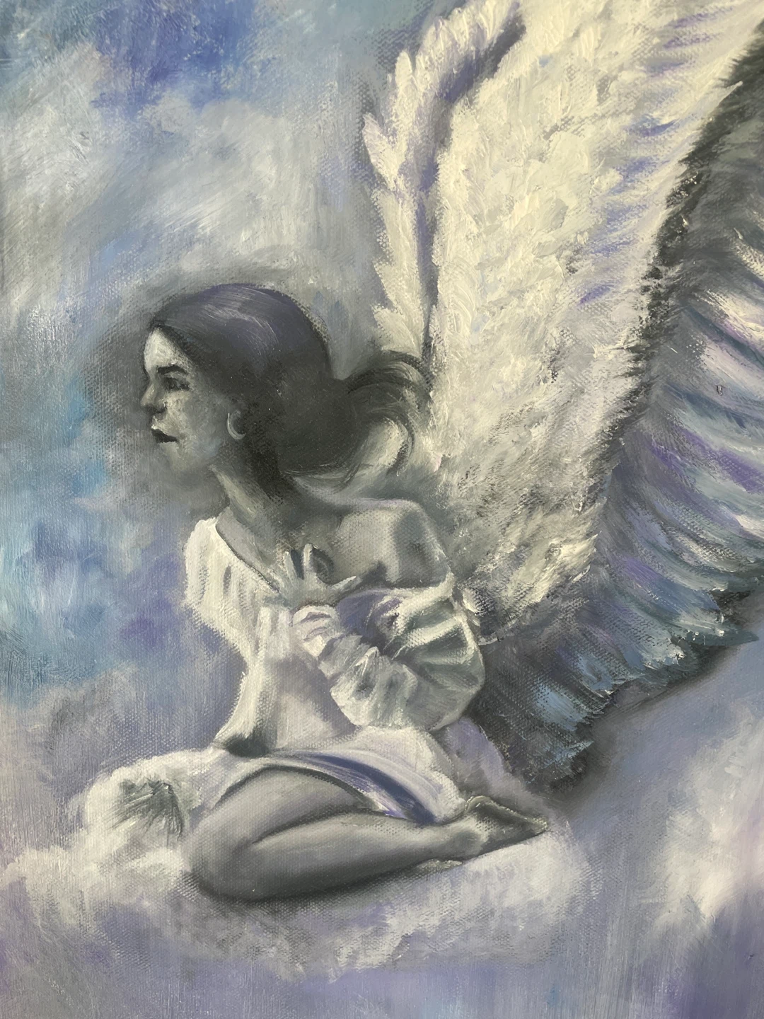 Original Painting of an Angel who seek freedom - photo 2