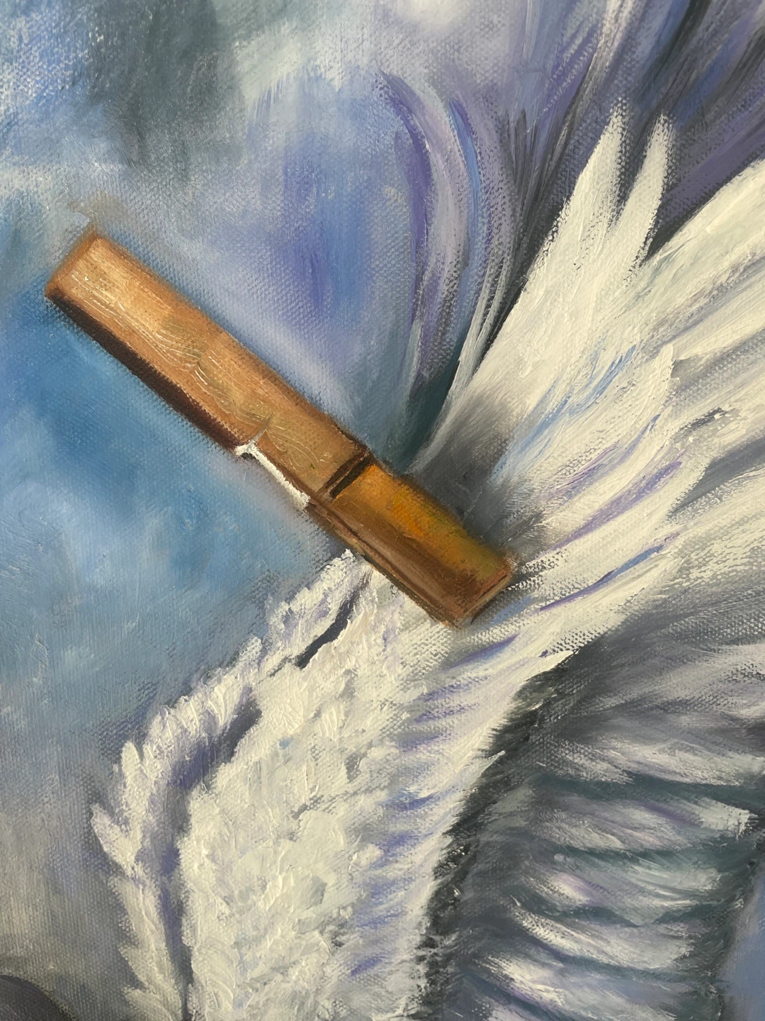Original Painting of an Angel who seek freedom - photo 3