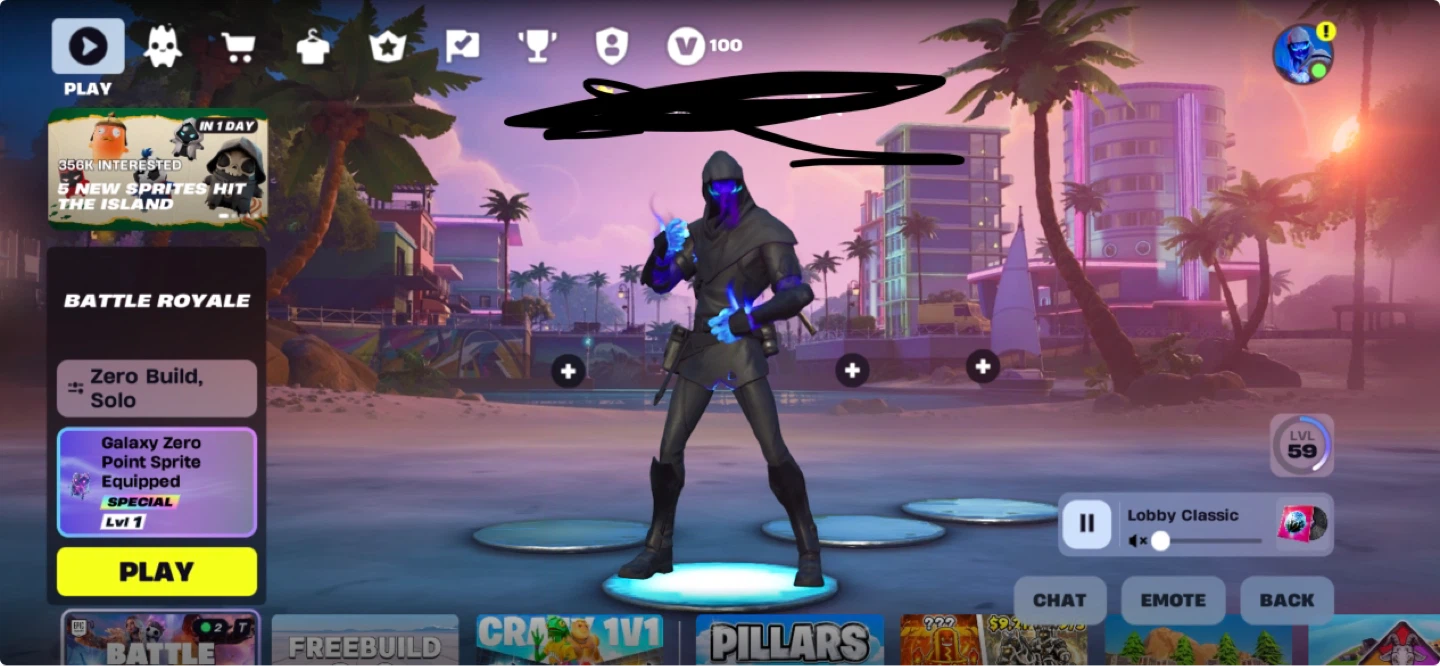 Fortnite Galaxy zero sprite