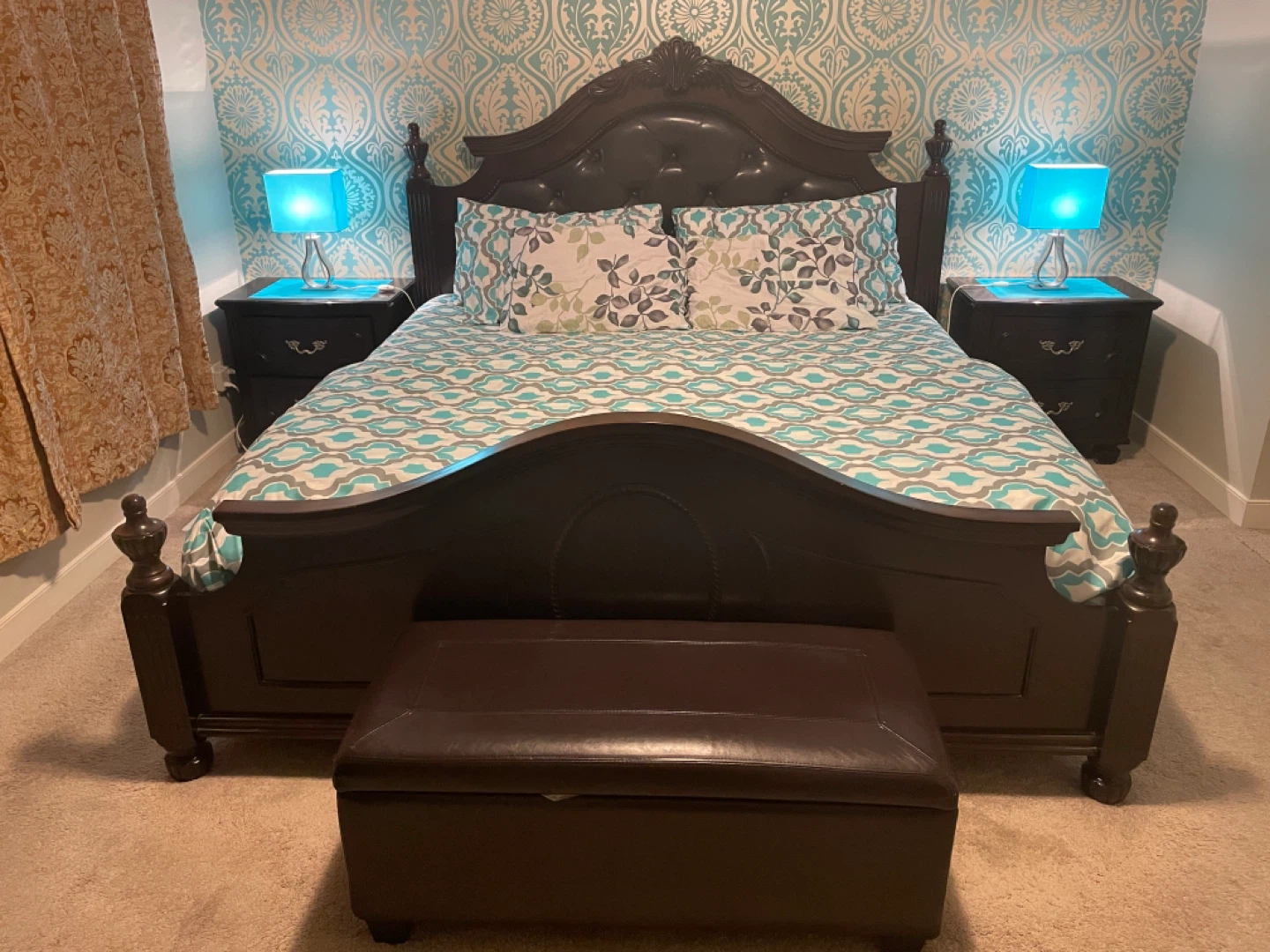 King size Bed Frame with rails & slats