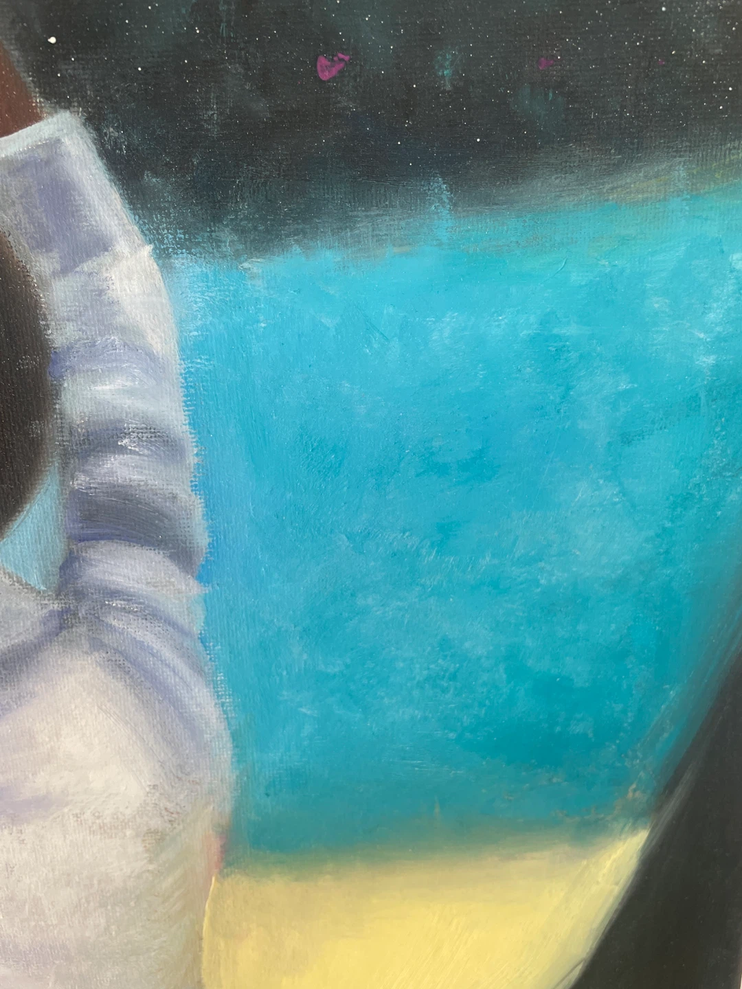 Original Painting of Person Reaching for the Moon - photo 3