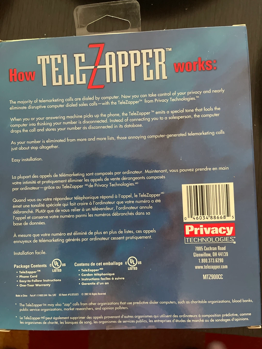 TeleZapper by Privacy Technologies Call Blocker - photo 2