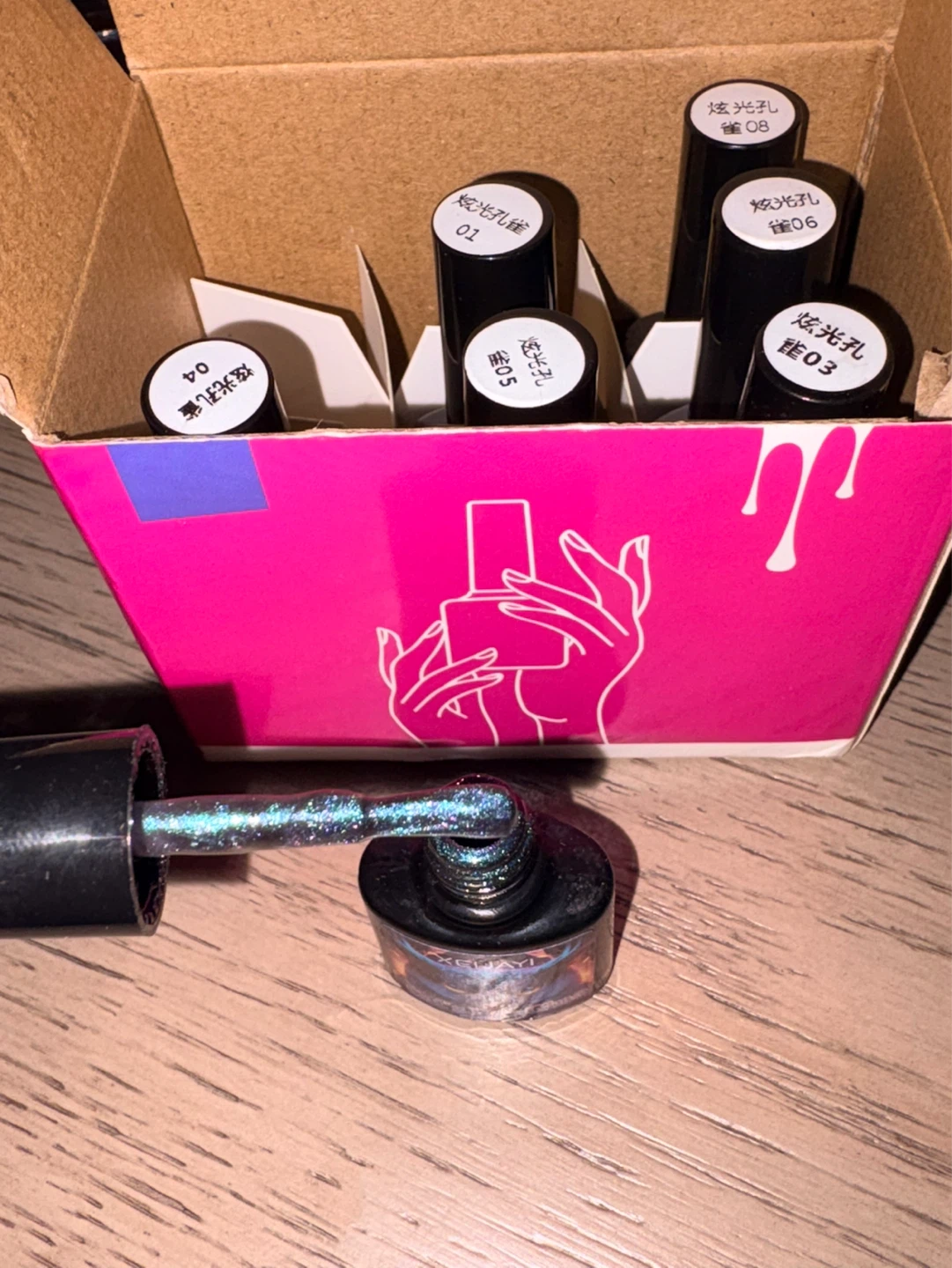 FRUJCDKI Cat's Eye Glue Gel Polish Set - photo 3