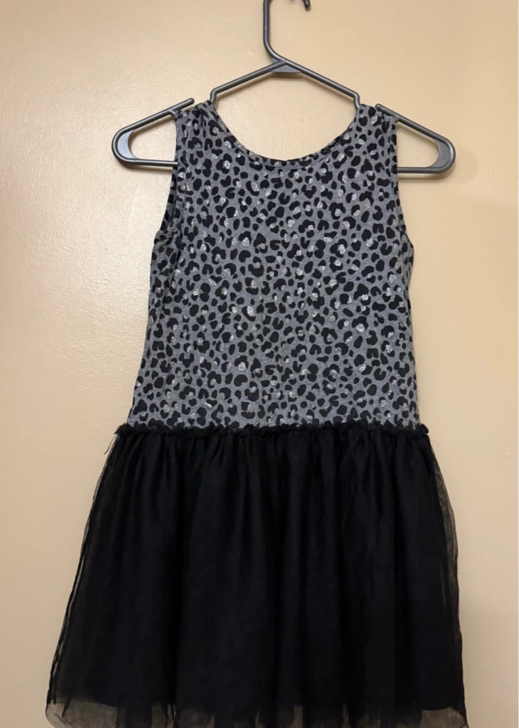Girls Leopard Print Tulle Dress Size 10/12