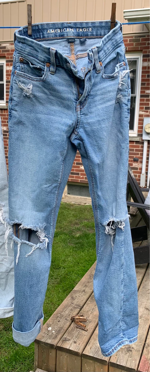 American Eagle Curvy Straight Stretch Jeans - Size 000