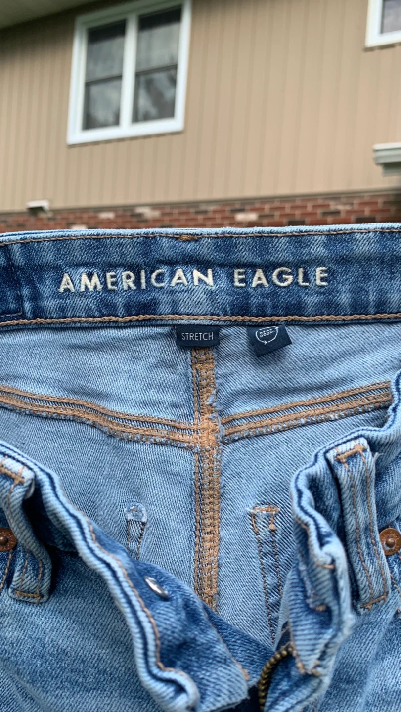 American Eagle Curvy Straight Stretch Jeans - Size 000 - photo 2
