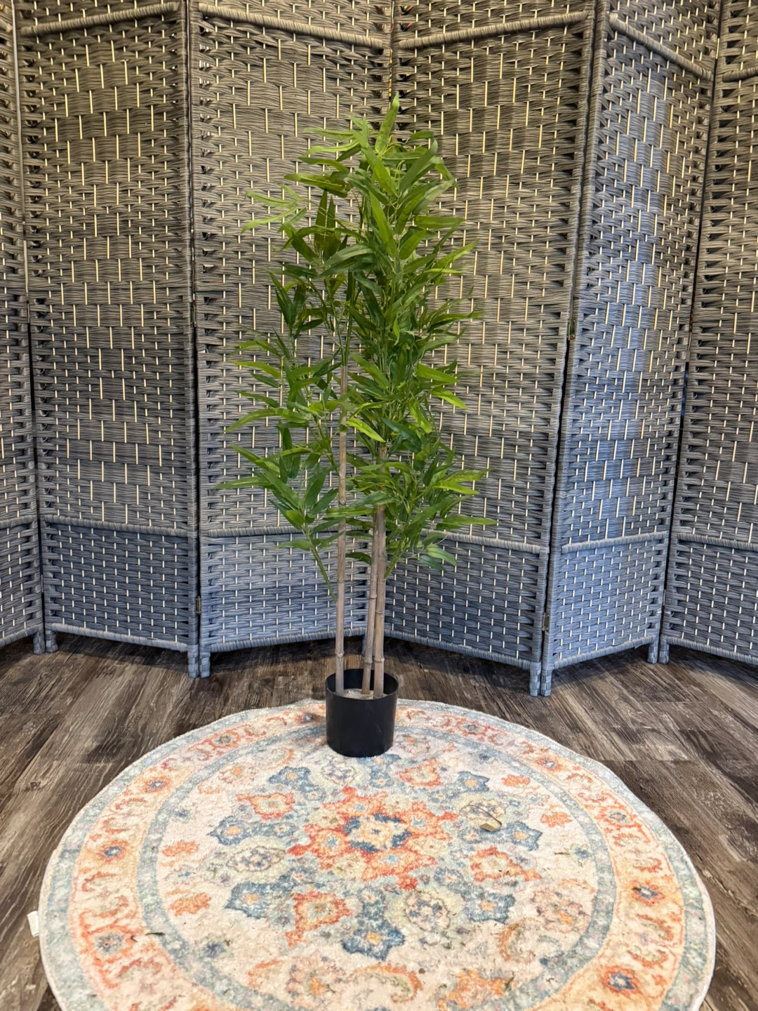 Artificial Bamboo Plant in Black Pot