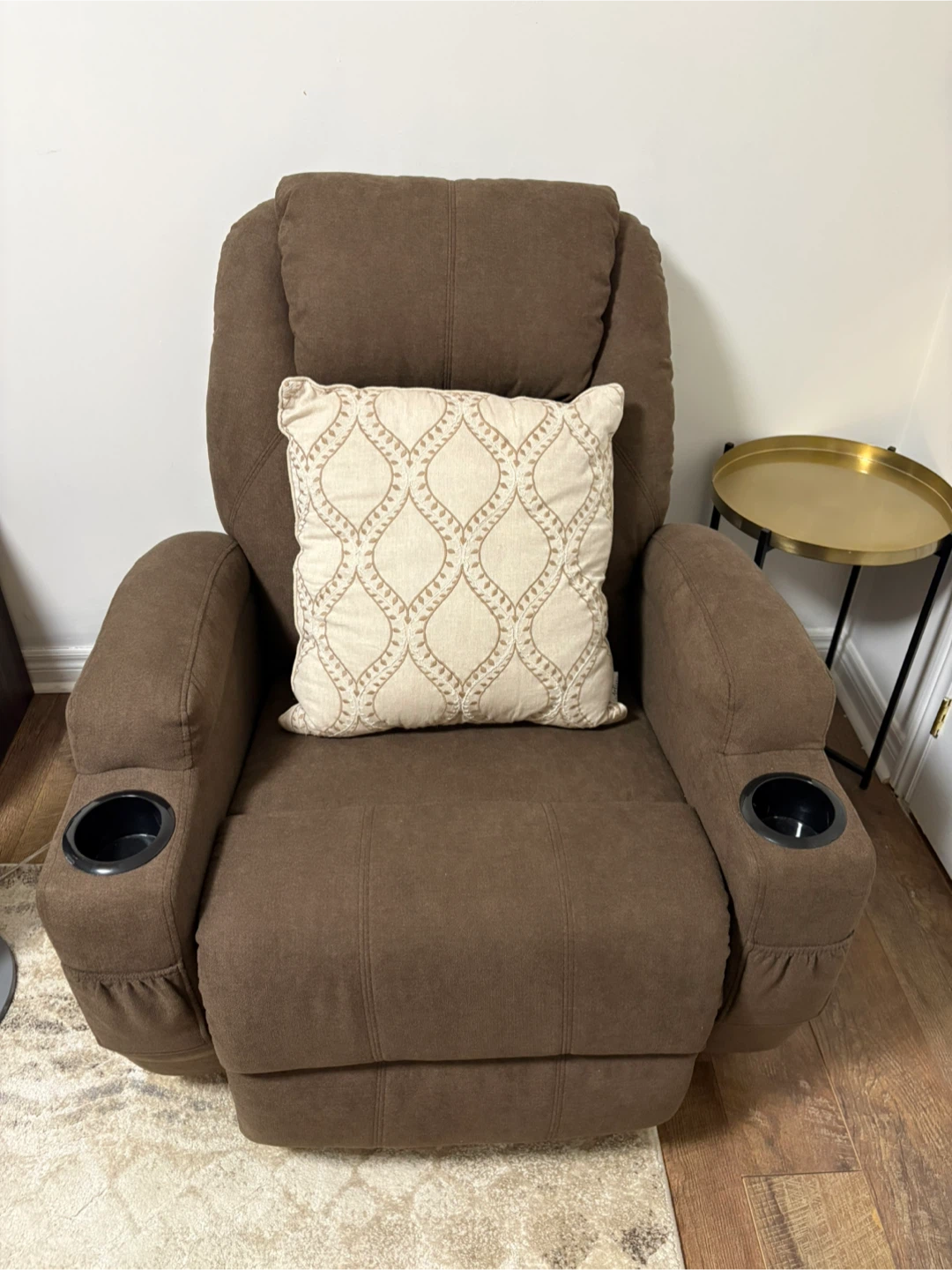 Power massage recliner chair with 360 swivel