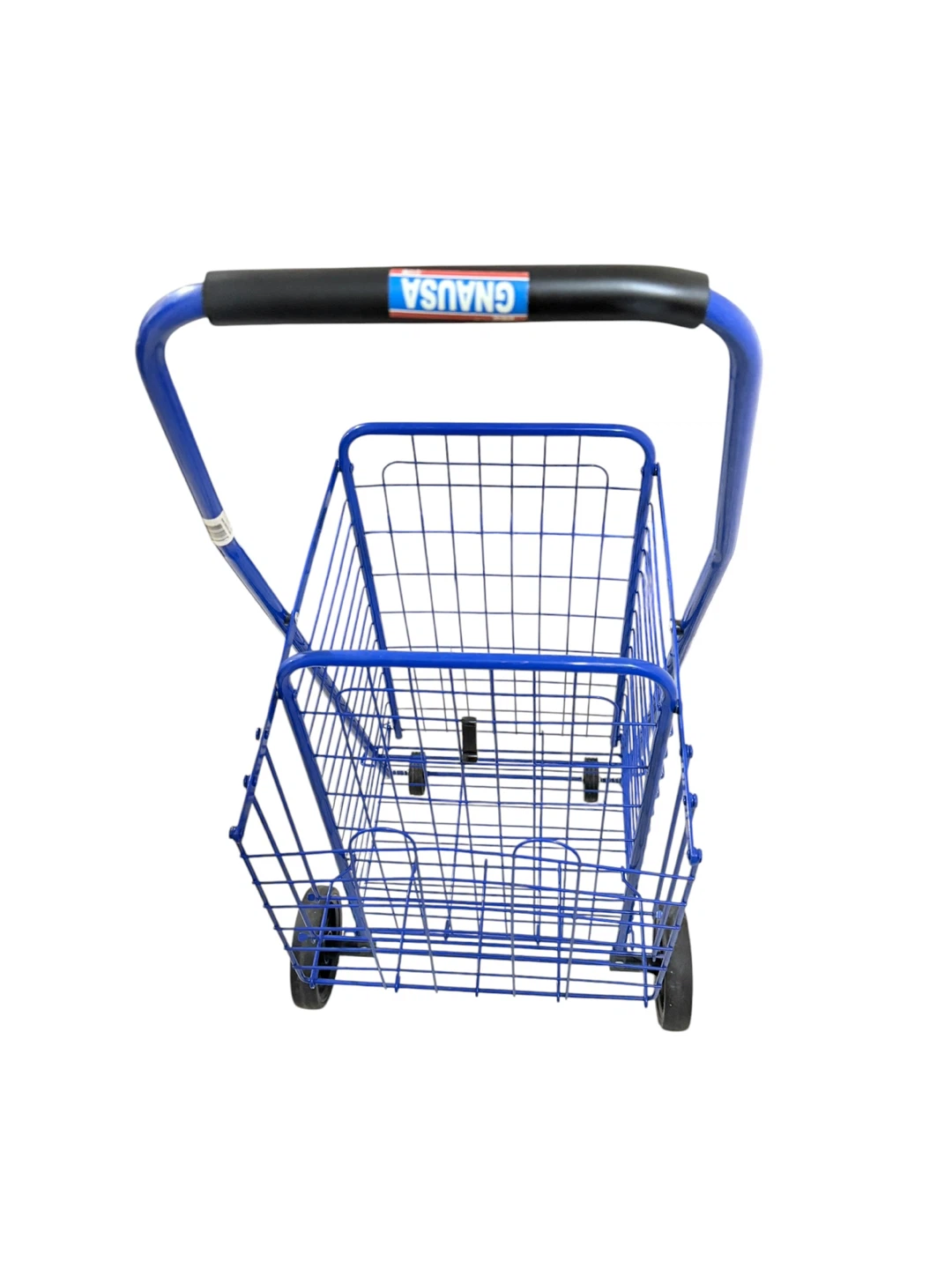 Blue Wire Shopping Cart with Handle - photo 2
