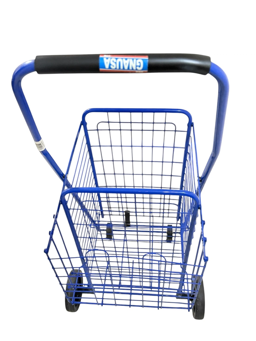 Blue Wire Shopping Cart with Handle