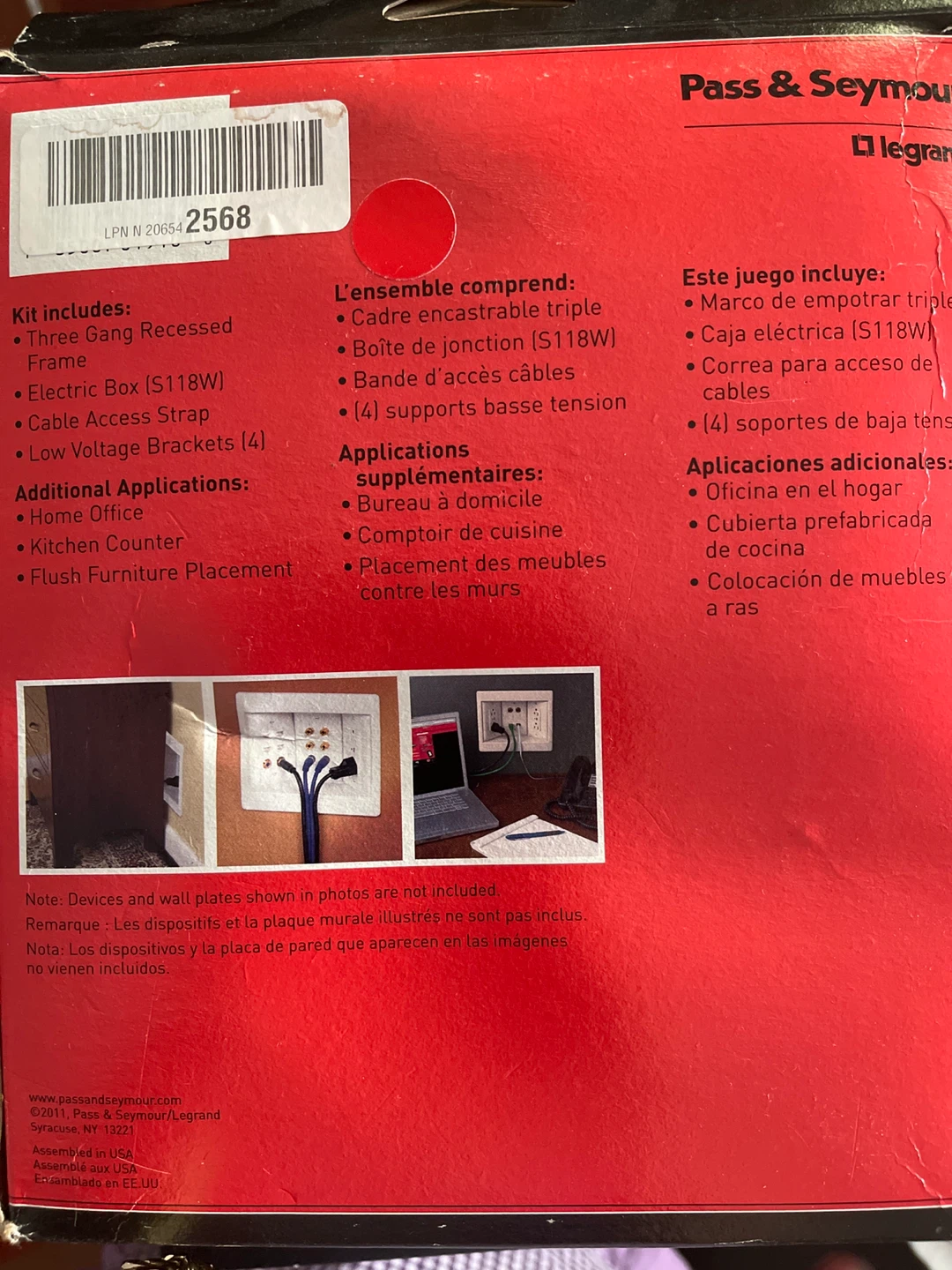 TV/Multi-Media Triple Recessed Box - photo 2