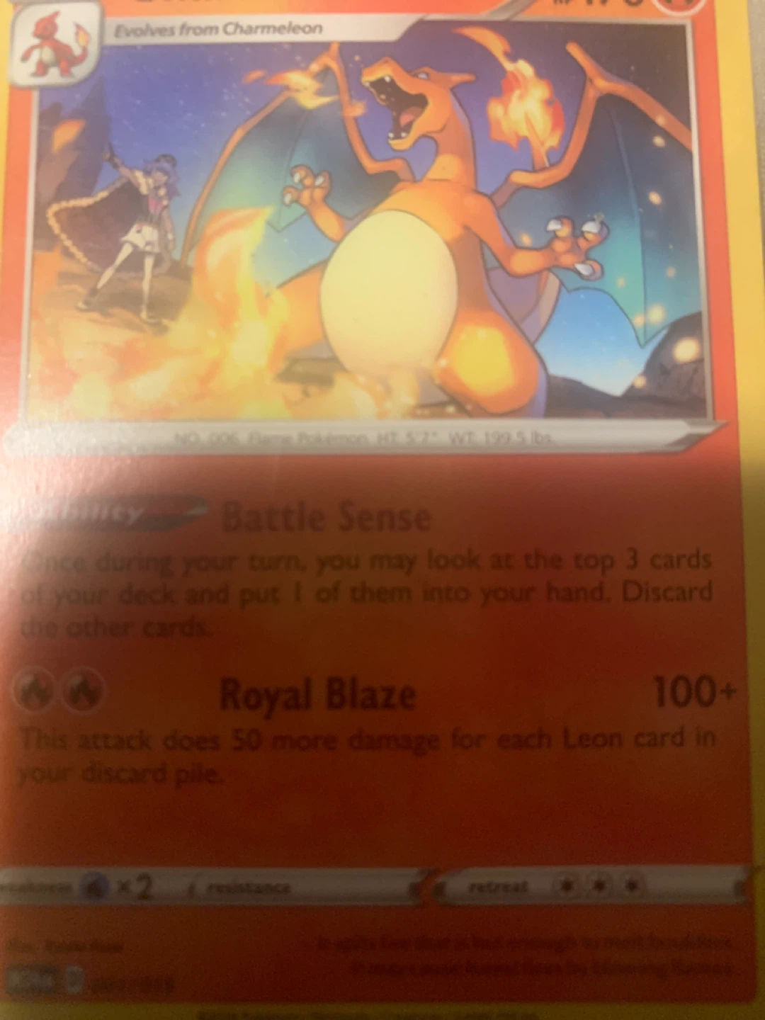 Pokemon Charizard V Card