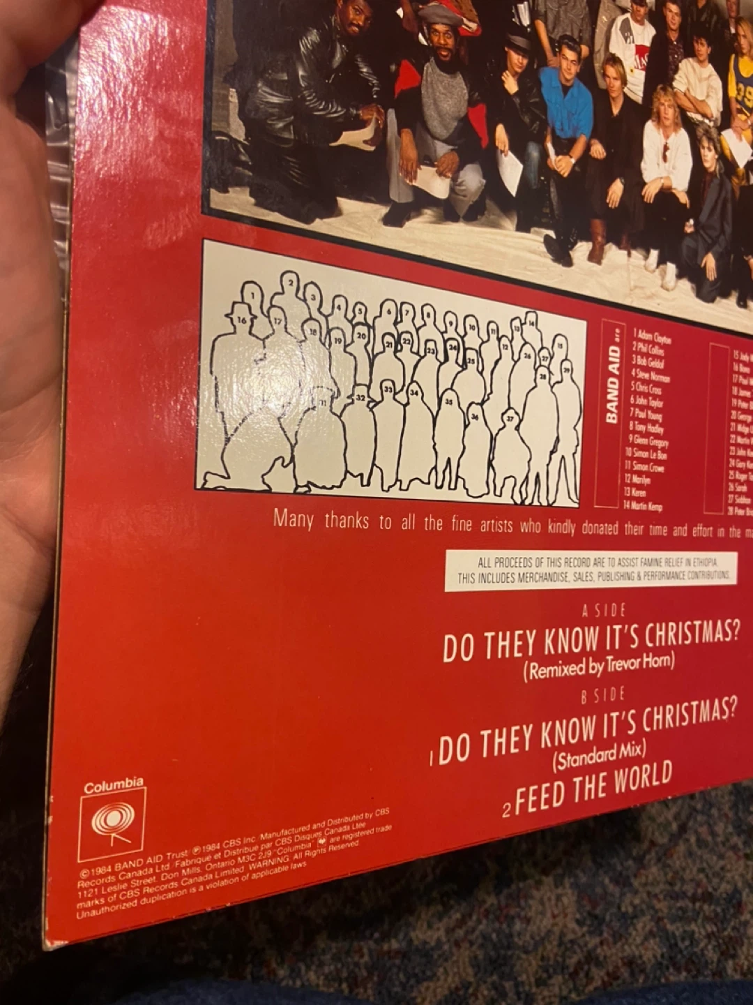 Band Aid 'Do They Know It's Christmas?' 12" Vinyl Record - photo 3