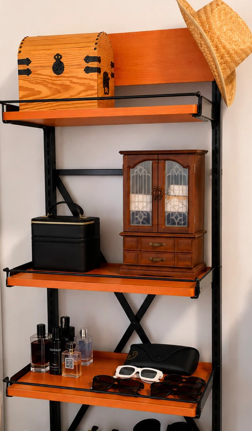 Orange Wood Shelf Unit - photo 2